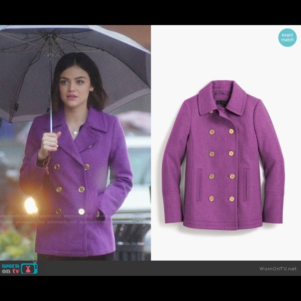 J. Crew Purple Pea Coat